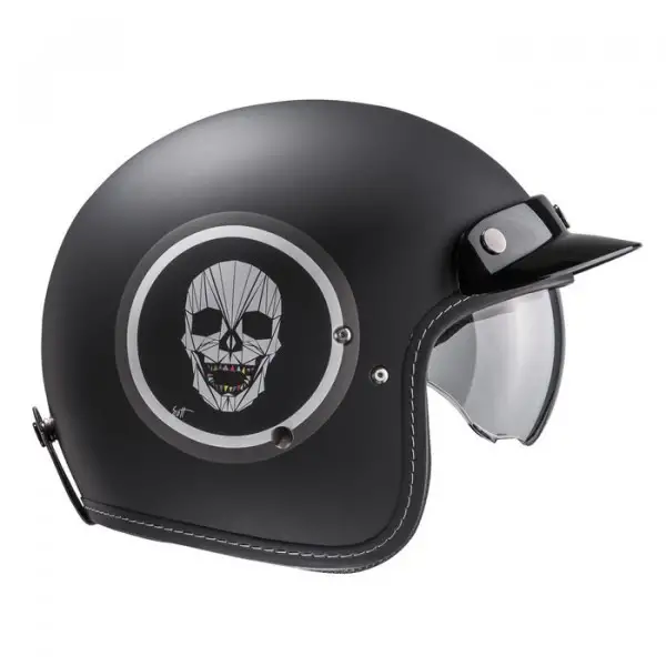 HJC FG-70s Apol MC5F jet helmet black white