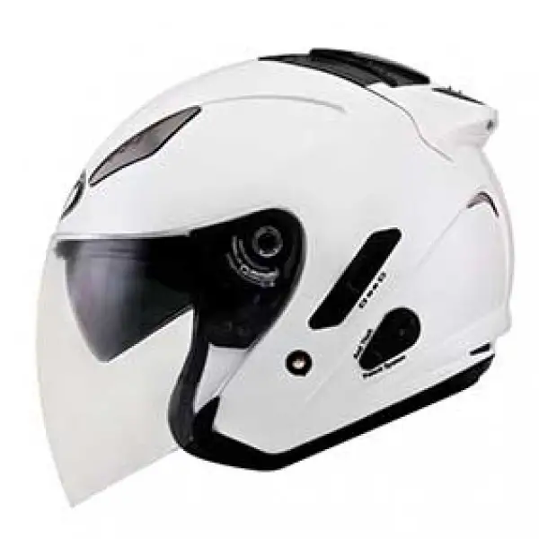 Casco jet Kyt by Suomy Hellcat Plain bianco perla