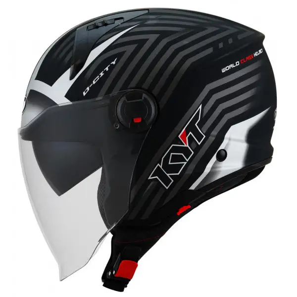 Kyt D-CITY LUCENT jet helmet Matt black Silver