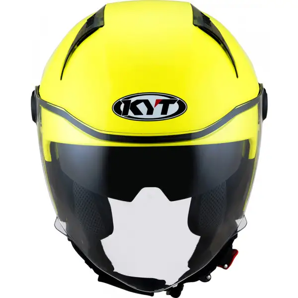 Kyt D-CITY Plain Yellow Fluo jet helmet