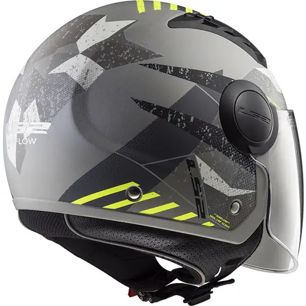 LS2 OF562 AIRFLOW L CAMO jet helmet MATT Titanio Giallo