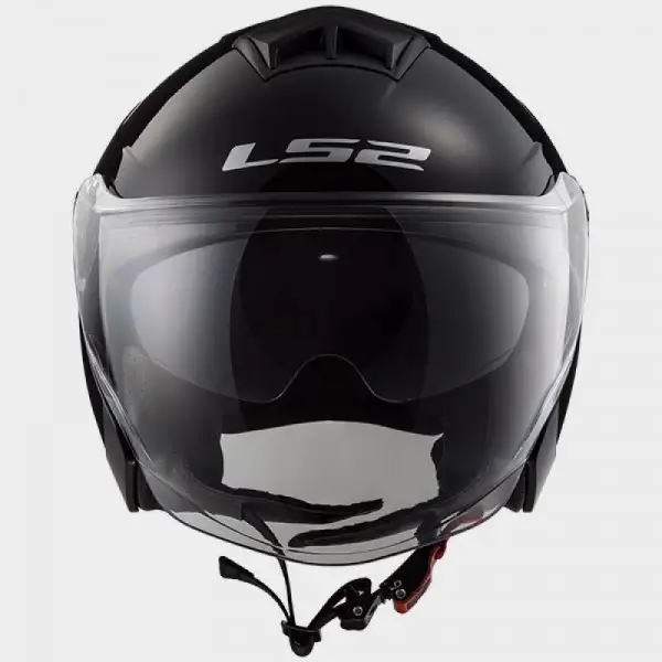 LS2 OF573 Twister jet helmet double visor black