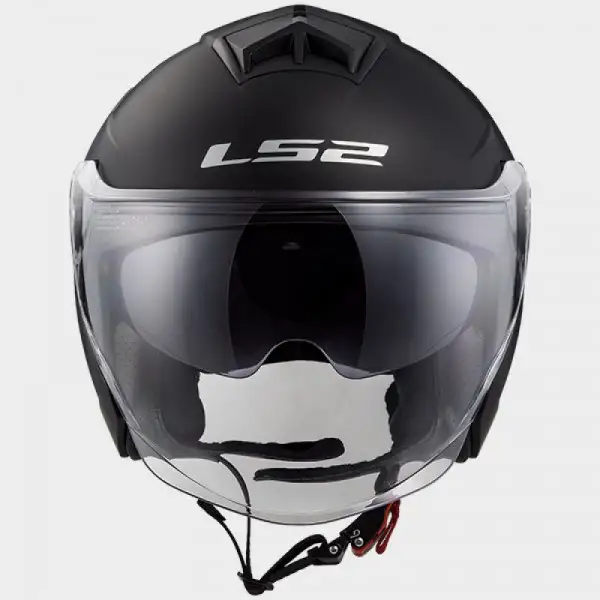 LS2 OF573 Twister jet helmet double visor mat black