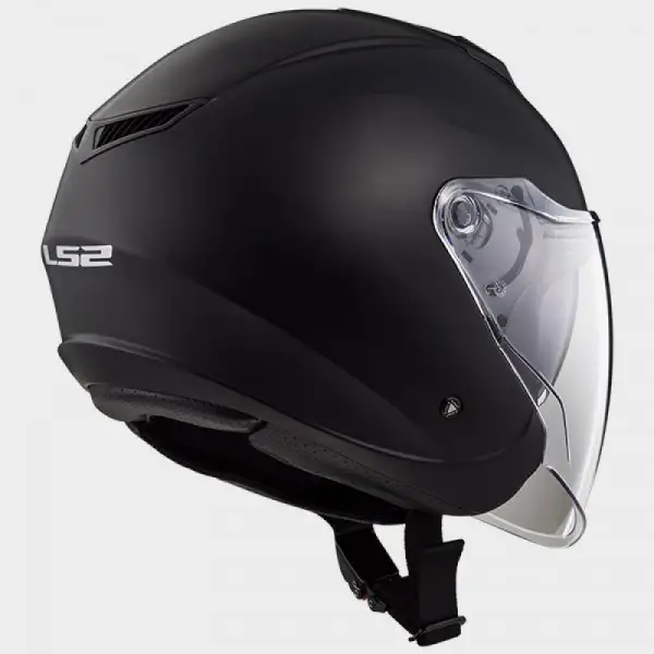 LS2 OF573 Twister jet helmet double visor mat black