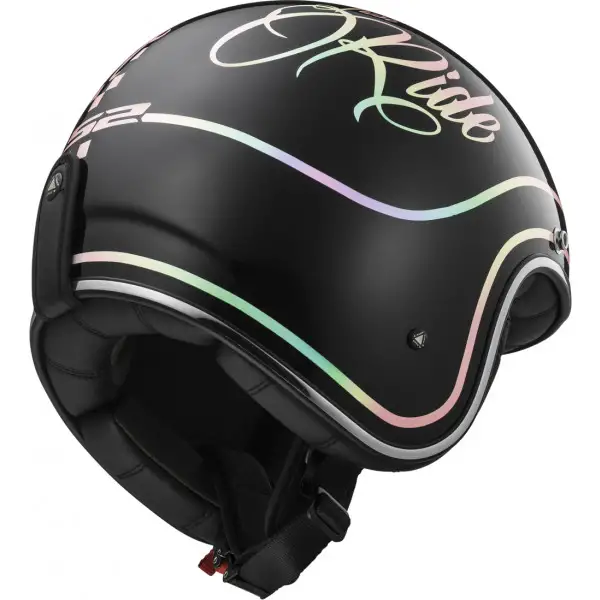 LS2 jet helmet OF583 Bobber Rusty fiber Black