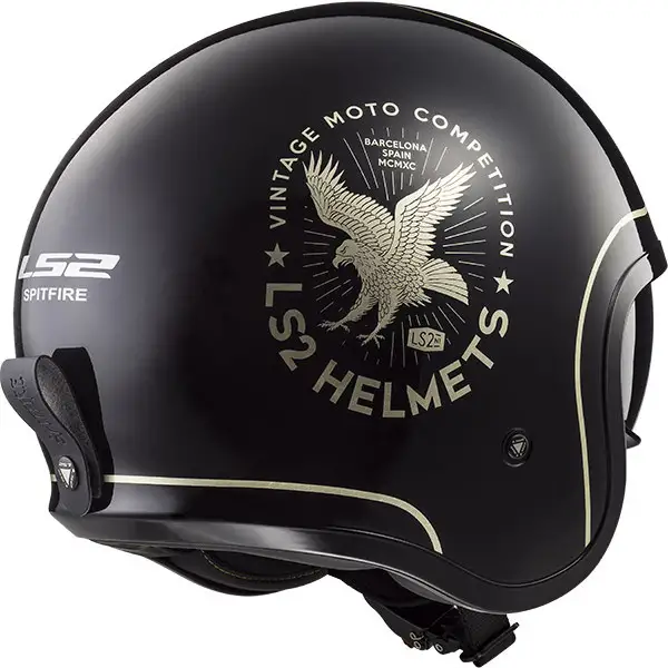 LS2 OF599 SPITFIRE FLIER jet helmet Nero