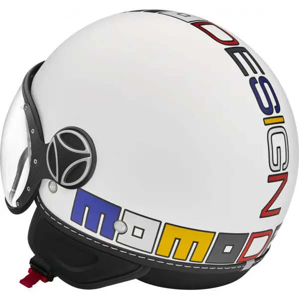 Momo Design Fighter Classic Multicolor jet helmet White Matt