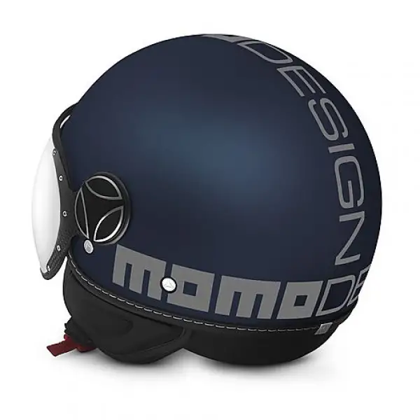 Momo Design Fighter Evo jet helmet Matt Blue Silver