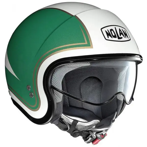 Casco jet Nolan N21 Tricolore verdo bianco rosso