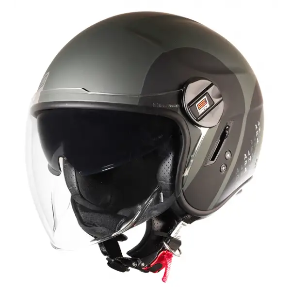 Jet helmet Origine Alpha Track Black Matt military green