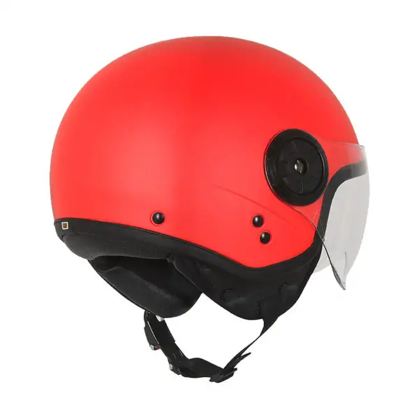 Casco jet Origine Neon Easy Rosso fluo Nero opaco