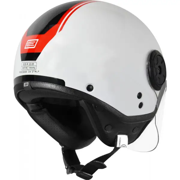 Jet helmet Origine Neon Scoop Black Red White