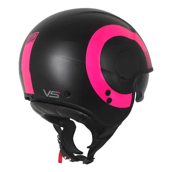 Origine Sierra Round jet helmet fluo Pink Black