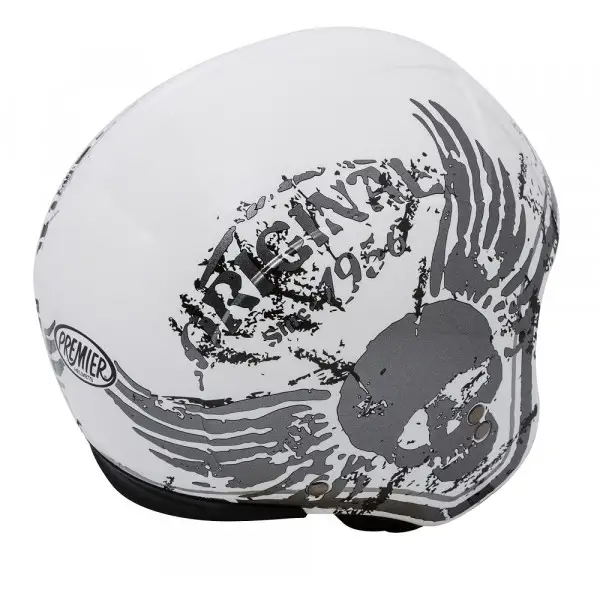 Premier ROCKER K8 jet helmet White Silver