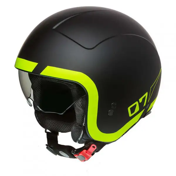 Premier ROCKER LNY9 BM jet helmet Matt Black Fluo Yellow