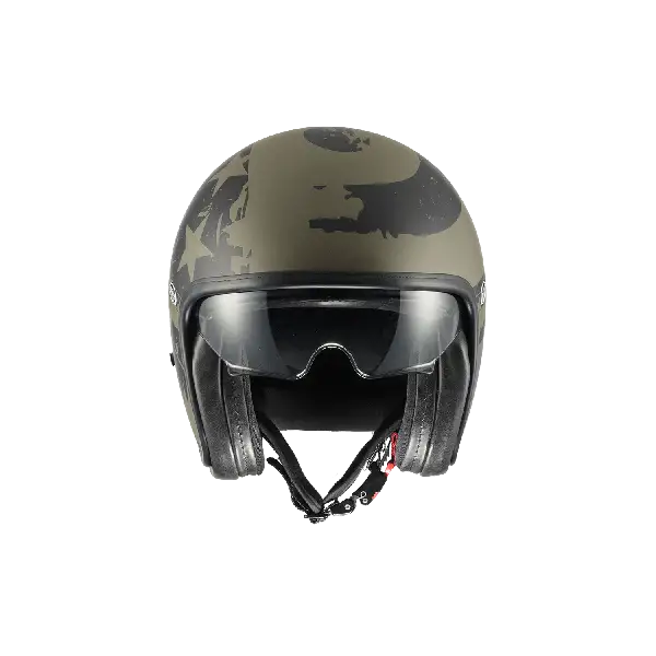 Premier VINTAGE jet helmet US MILY BM 22.06 Military Green Black
