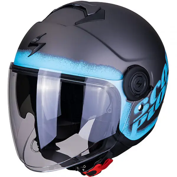 Scorpion EXO CITY BLURR jet helmet Silver Matt Blue