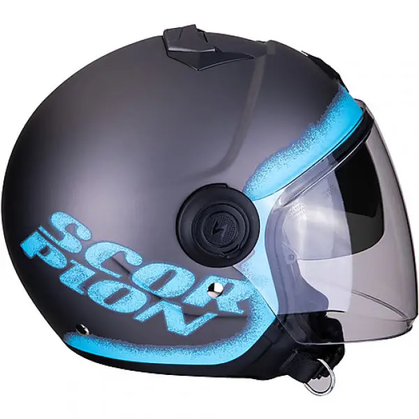 Scorpion EXO CITY BLURR jet helmet Silver Matt Blue