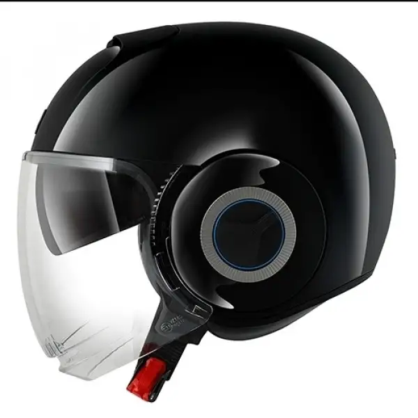 Dual Visor Motorcycle Helmet Jet Shark Nano Blank Black
