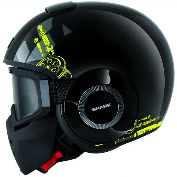 Motorcycle helmet Jet With Goggles Shark RAW Kubrick Anthracite 