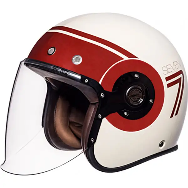 SMK Eldorado SEVEN jet helmet White Red