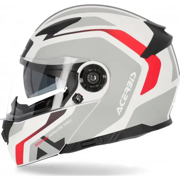 Acerbis REDERWEL modular helmet white red