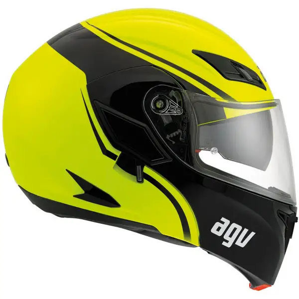 Agv Compact ST Multi Course yellow black Pinlock modular helmet