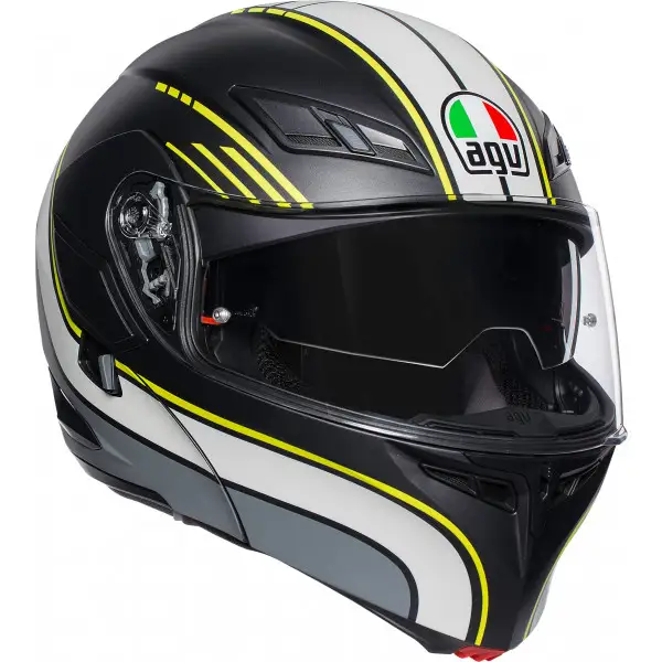 AGV COMPACT ST PLK MULTI BOSTON modular helmet matt black gre yellow