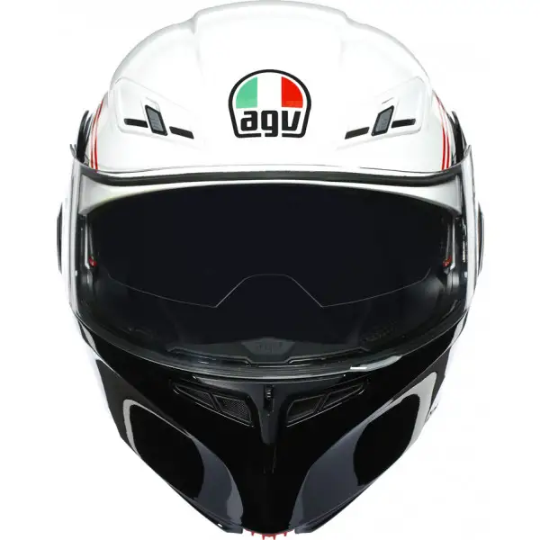 AGV COMPACT ST PLK MULTI flip up helmet DETROIT WHITE BLACK