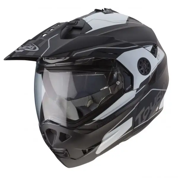 Caberg Tourmax flip up helmet Marathon Black White Anthracite