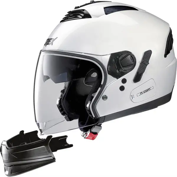 Grex G4.2 PRO KINETIC N-COM  flip up helmet Metal White