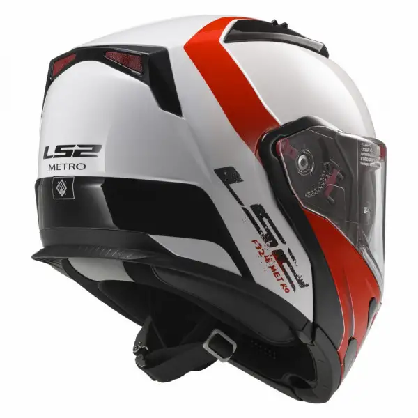 Casco modulare LS2 FF324 Metro Rapid Bianco Rosso