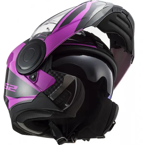 LS2 FF902 SCOPE AXIS flip up helmet BLACK PINK