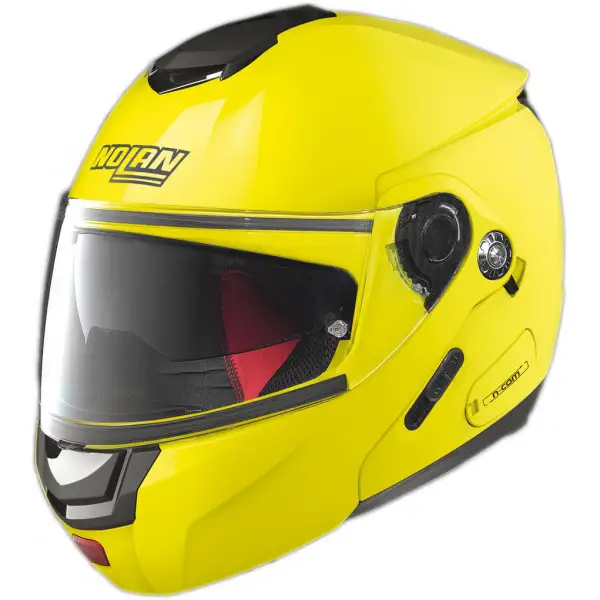 Nolan N90-2 Hi-Visibility N-Com yellow fluo flip-up helmet