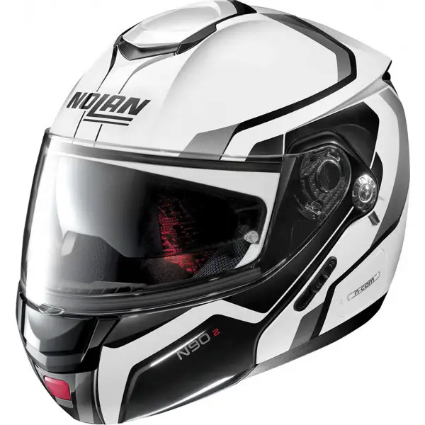 Nolan N90-2 MERIDIANUS N-COM flip up helmet White