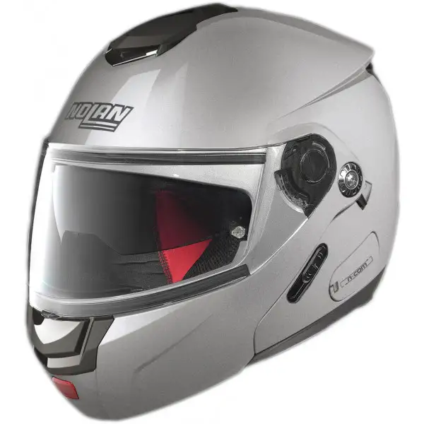 Nolan N90-2 Special N-Com Salt silver flip-up helmet