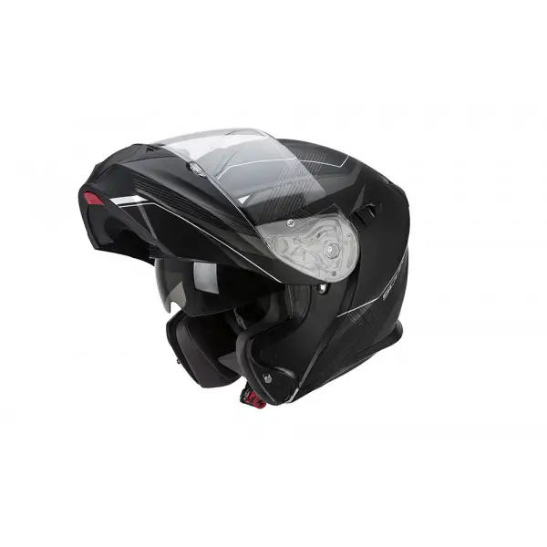 Casco modulare Scorpion Exo 920 Gem Nero opaco Argento