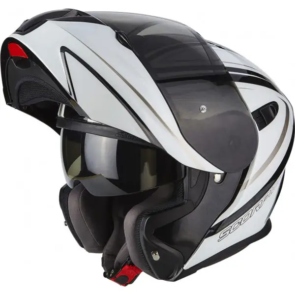 Scorpion EXO 920 RITZY flip off helmet Black White