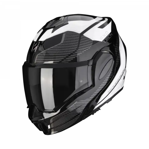 Scorpion EXO TECH EVO ANIMO Modular Helmet in Fiber Black White