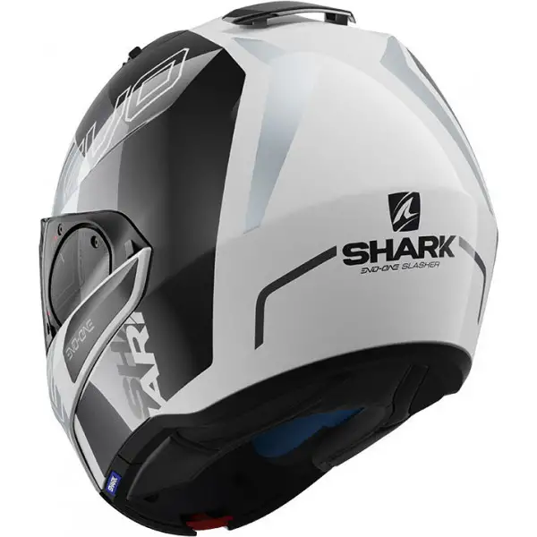 Shark EVO-ONE 2 SLASHER modular helmet White Black Silver