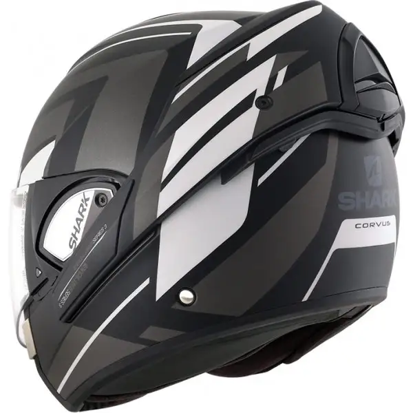 Shark EVOLINE 3 CORVUS Mat modular helmet Matt Black White Anthracite