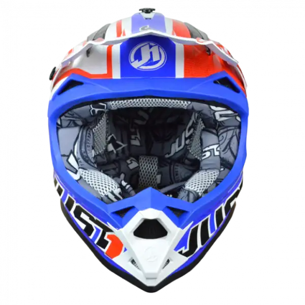 Just1 cross helmet J32 Rave red blue