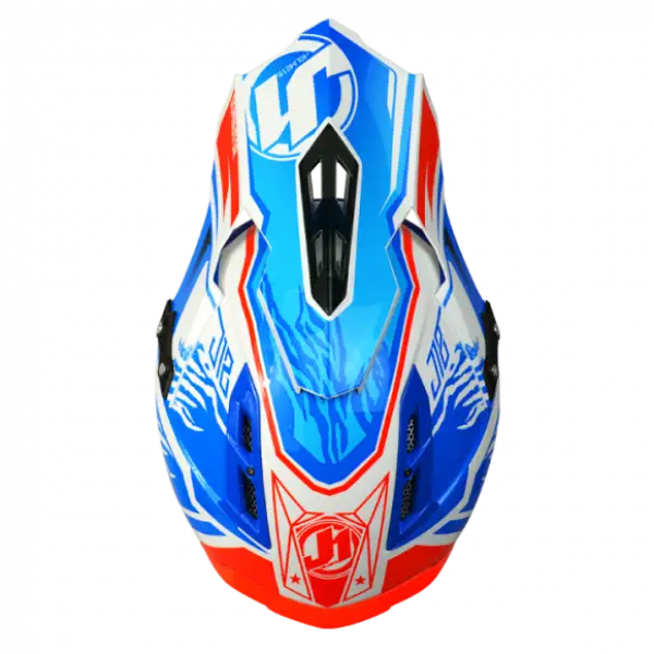 Just1 cross helmet J12 Dominator carbon white red blue