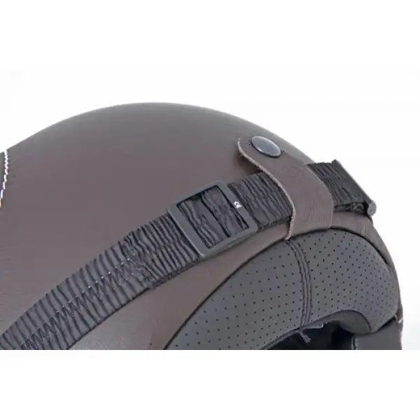 CABERG Century jet helmet leather, goggles included brown
