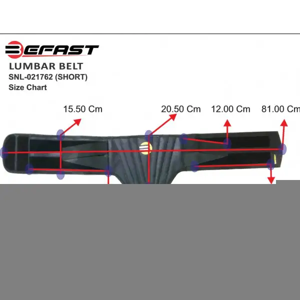 Fascia lombare Befast Lumbar Belt Short Nero