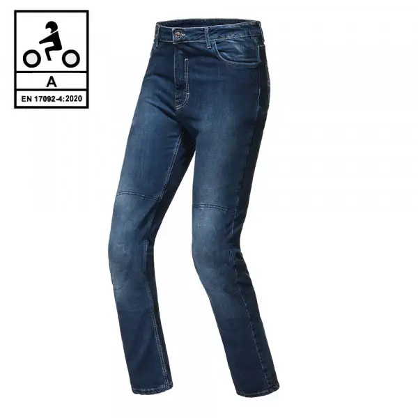 Jeans moto Carburo TORIN CE Certificati con fibra aramidica Blu Chiaro