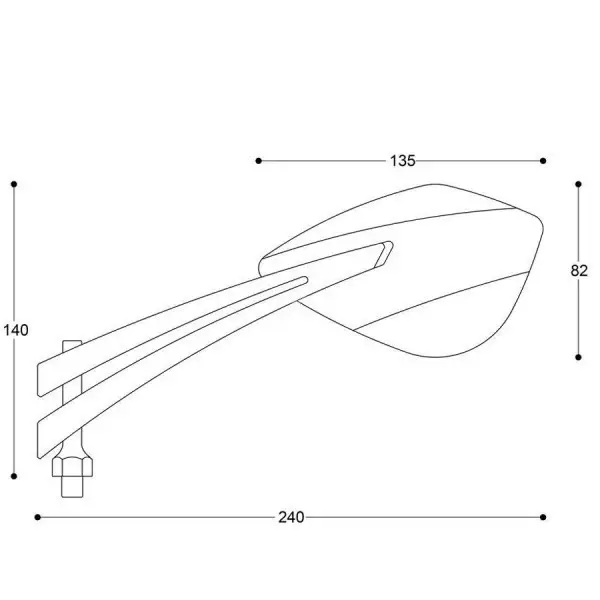 Barracuda Z Version approved pair of Mirrors Black Silver