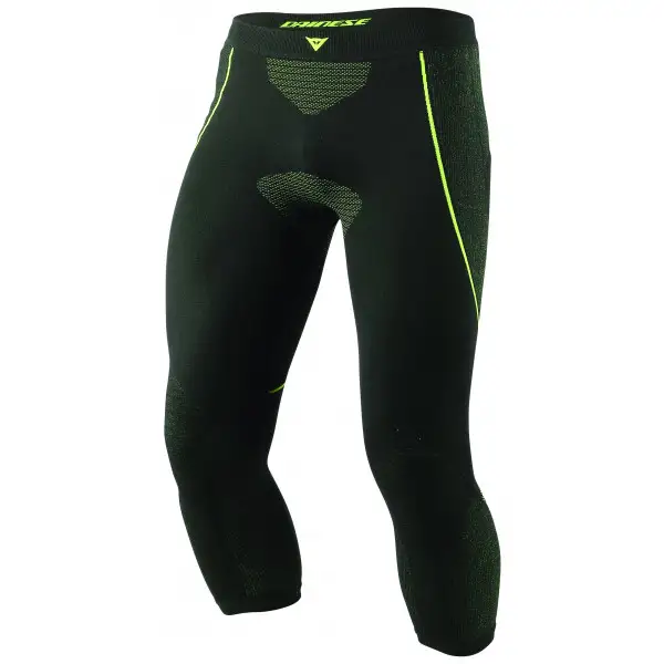 Pantaloni intimi 3/4 Dainese D-Core Dry nero giallo fluo