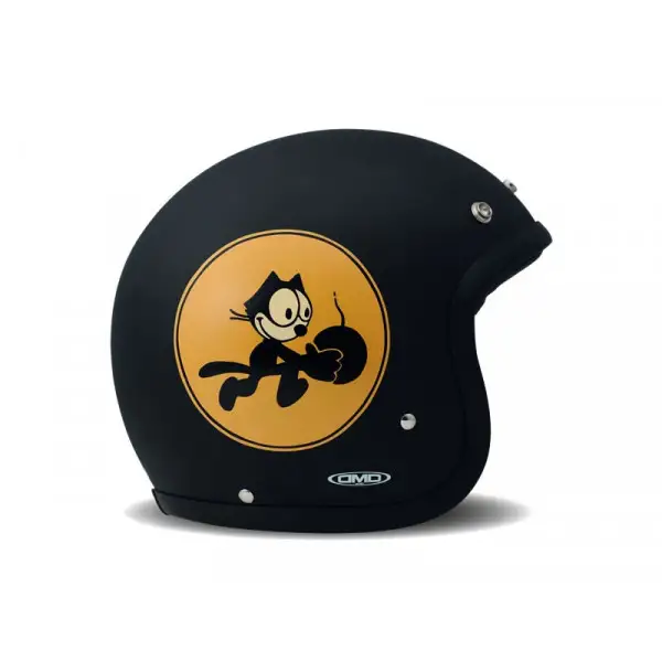 Casco jet fibra DMD Vintage Felix Nero