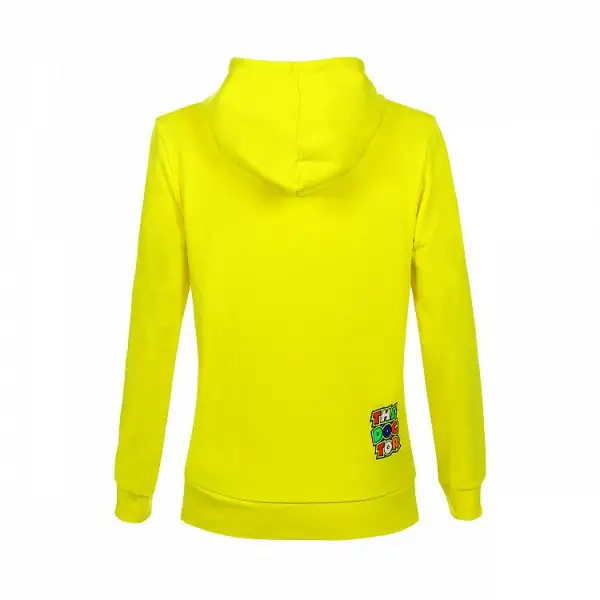 VR46 46 STRIPES woman full zip hoodie Yellow